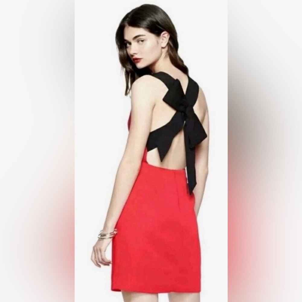 Kate Spade Red Dress with Black Bow
